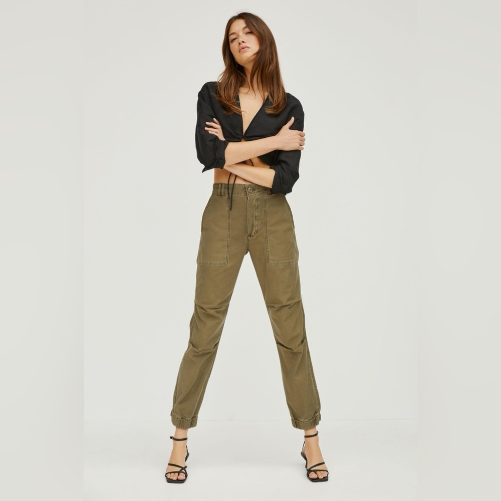 Citizens of Humanity Agni Army Green Cuffed Utility‎ Pants Trousers Size 28/6 - Picture 3 of 11